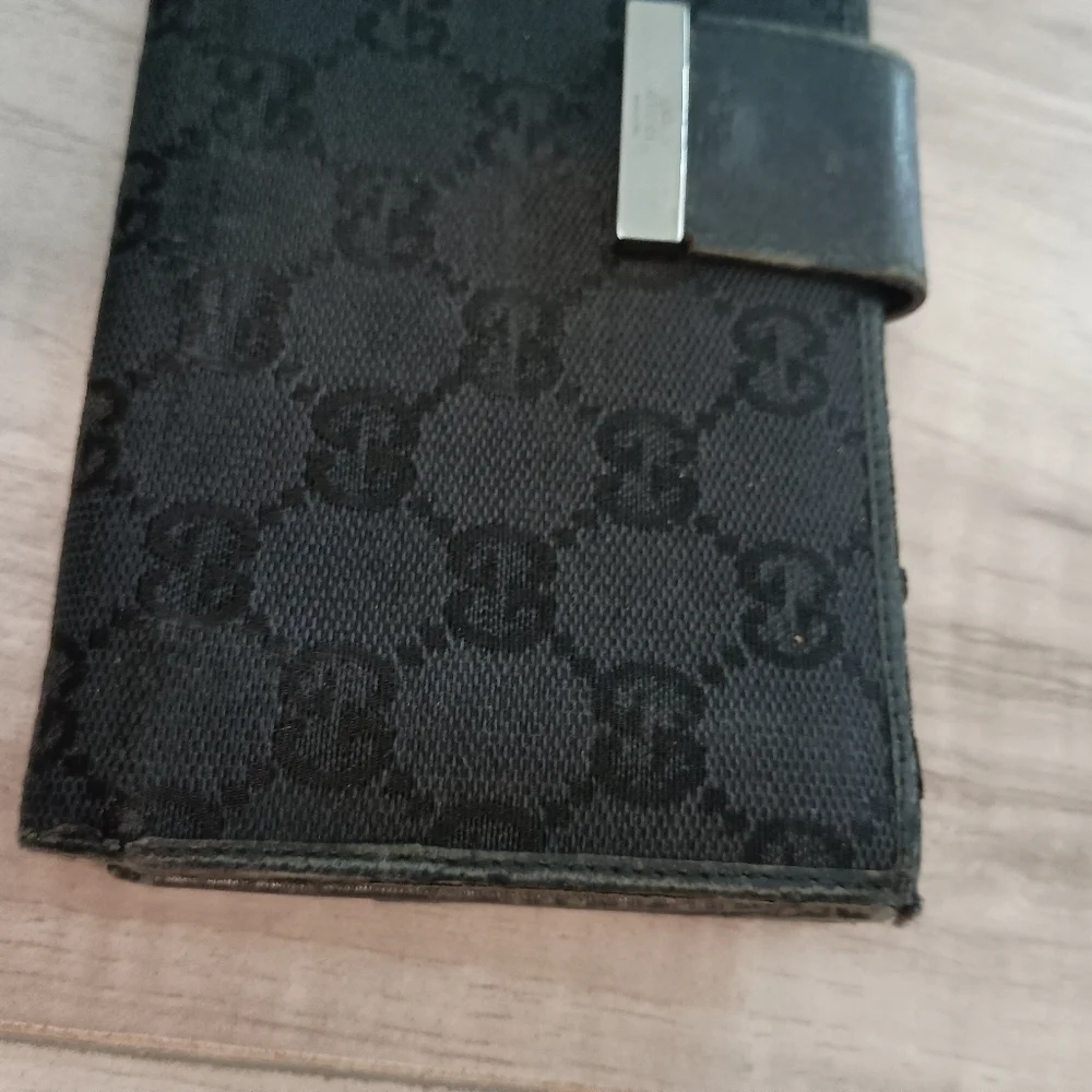 Authentic Gucci Denim Black GG Supreme Long Wallet